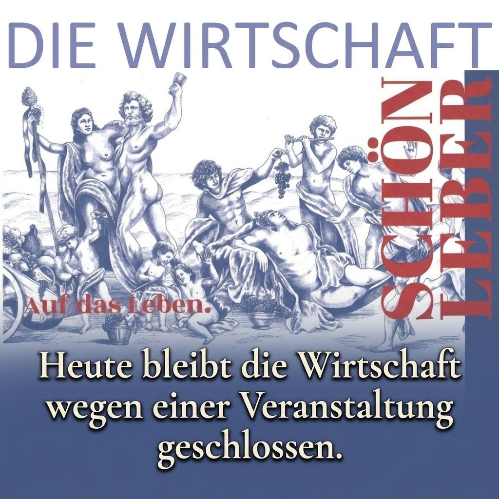 Heute bleibt die Wirtschaft wegen einer Veranstaltung geschlossen.